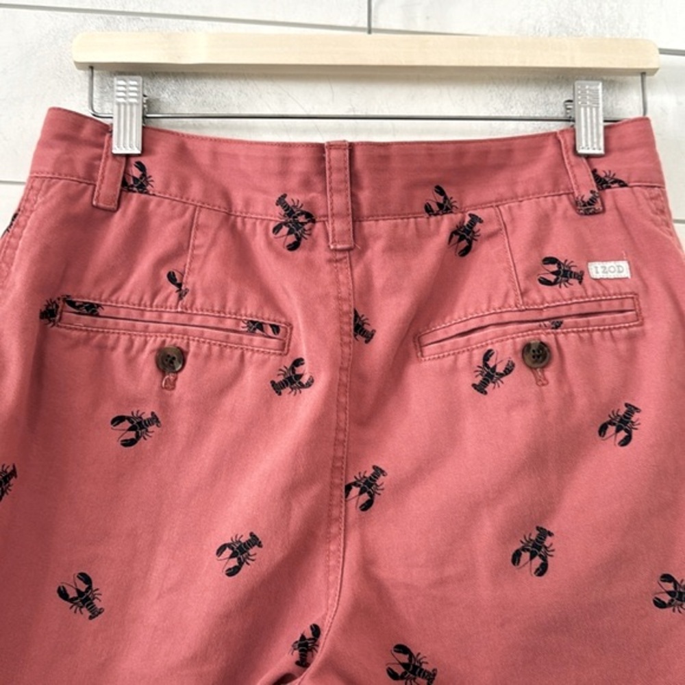 Chino Classic Lobster Shorts Size 30 Nautical Preppy Seashore 9” Inseam Izod - Picture 7 of 15